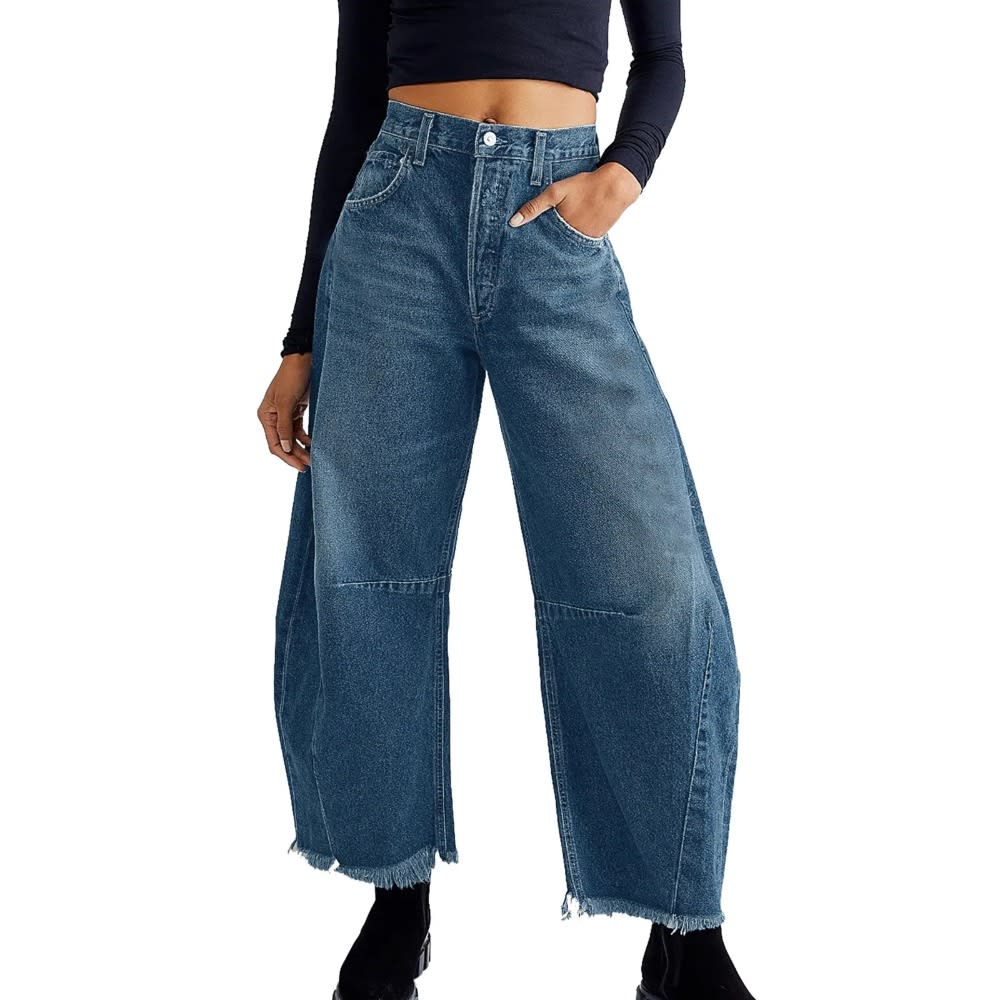 Baggy Wide Leg Denim Pants: Japanese 2000s Style Y2k Female Clothing